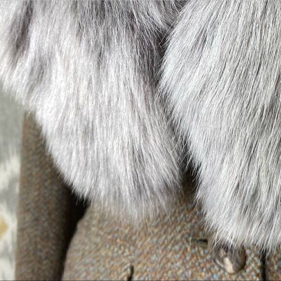 Ralph Lauren Collection * Fall 2014 Gray Italian Lamb Shearling Pull-Thru Collar - Picture 15 of 16